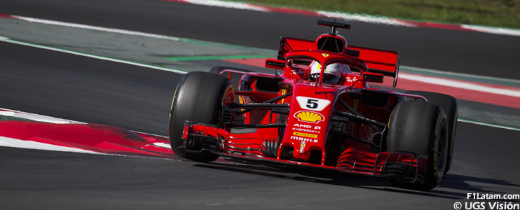 Sebastian Vettel inicia la semana como el más rápido - Tests en Barcelona - Día 5
