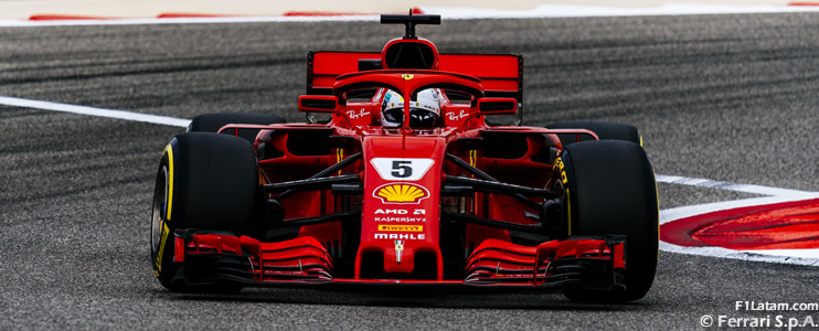 Vettel se llevó la pole y Räikkönen completó la primera fila para Ferrari - Reporte Clasificación - GP de Bahrein
