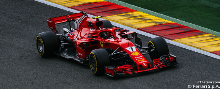 Räikkönen mantiene la bandera de Ferrari en alto - Reporte Pruebas Libres 2 - GP de Bélgica
