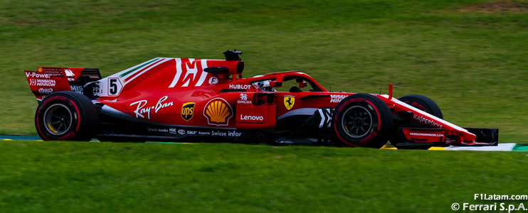 Vettel pone a Ferrari al frente - Reporte Pruebas Libres 3 - GP de Brasil