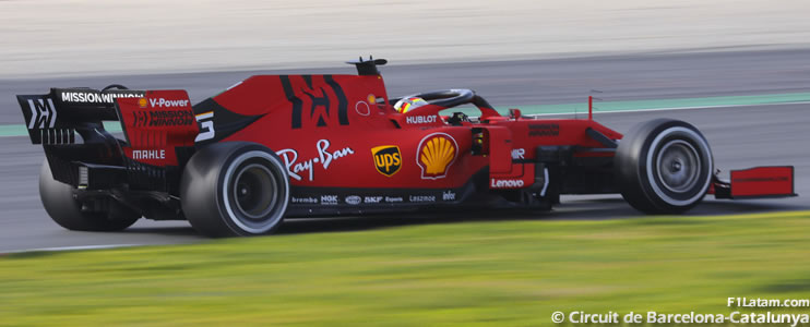 Vettel en el nuevo Ferrari SF90 fue el más veloz en el inicio de la pretemporada - Tests en Barcelona - Día 1 