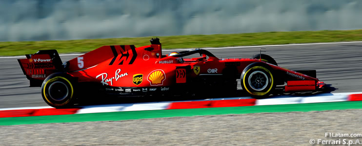 Vettel fue el más veloz de la jornada con el Ferrari SF1000 - Tests en Barcelona - Día 5