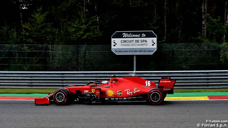 Leclerc y Vettel tienen una primera jornada desconcertante en Spa con el Ferrari SF1000 