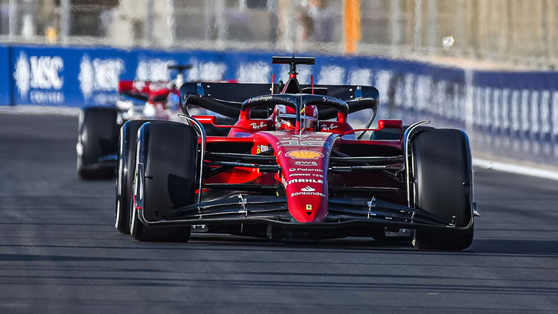 Charles Leclerc impone el ritmo en Jeddah -  Reporte Pruebas Libres 1 - GP de Arabia Saudita 