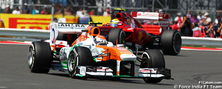 De nuevo gran trabajo de Sutil y Di Resta - Reporte Carrera - GP de Gran Bretaña - Force India 