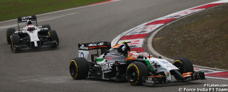 Gran recuperación de Sergio Pérez para terminar en los puntos - Reporte Carrera - GP de China - Force India
