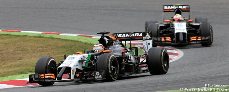 Sergio Pérez y Nico Hülkenberg siguen sumando - Reporte Carrera - GP de España - Force India
 