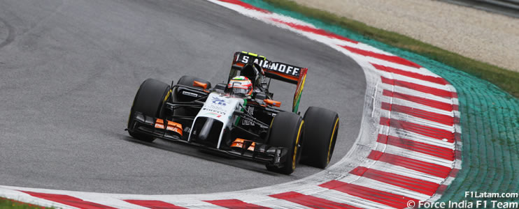 Sergio Pérez iniciará desde el decimosexto lugar - Reporte Clasificación - GP de Austria - Force India
