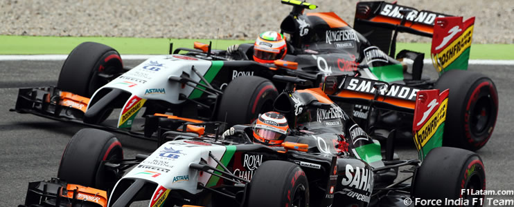 Hülkenberg y Pérez continúan sumando - Reporte Carrera - GP de Alemania - Force India