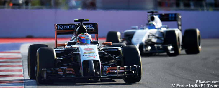Gran esfuerzo de Sergio Pérez para sumar el último punto - Reporte Carrera - GP de Rusia - Force India
 