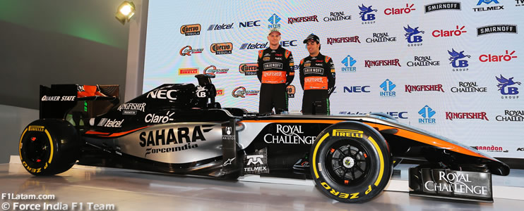 Force India presenta en México el look de su nuevo VJM08 para la Temporada 2015
 