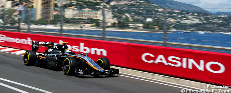 Valioso séptimo lugar de Sergio Pérez en el Principado - Reporte Carrera - GP de Mónaco - Force India
