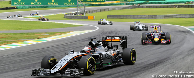 Asegurado quinto lugar en el Campeonato de Constructores - Reporte Carrera - GP de Brasil - Force India 