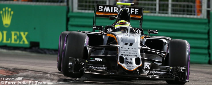 Grilla de partida del Gran Premio de Singapur tras penalización a Sergio Pérez 