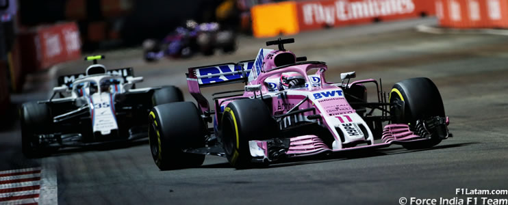 Carrera complicada y para el olvido tuvo Sergio Pérez en el GP de Singapur 