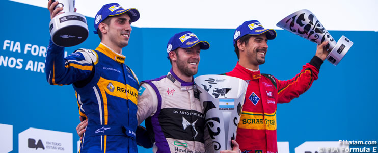 Sam Bird le dio la victoria a DS Virgin Racing en el ePrix de Buenos Aires de FIA Fórmula E
