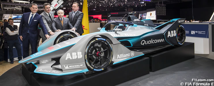 El auto de la nueva generación de FIA Fórmula E fue presentado en el Salón del Automóvil de Ginebra 