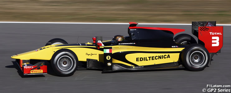 Davide Valsecchi fue el más rápido - Test GP2 en Jerez - Día 1 