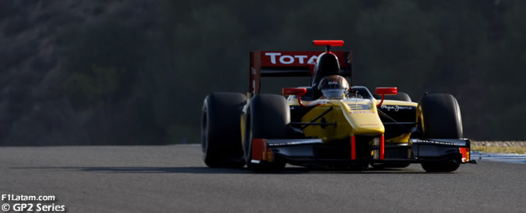 De nuevo Valsecchi al comando de los tiempos - Test GP2 en Jerez - Día 2 