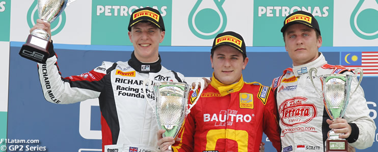 Victoria del suizo Fabio Leimer y quinto lugar para el colombiano Julián Leal - Feature Race - GP2 Series - Malasia 