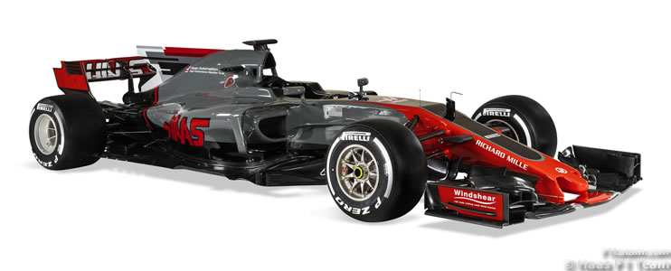 El VF-17 de Haas F1 Team fue presentado y ya recorrió sus primeros kilómetros 