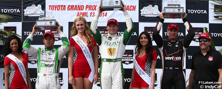 Podium de Carlos Muñoz encabeza brillante jornada de los pilotos colombianos en IndyCar
 