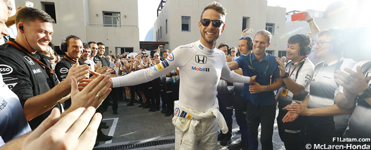 Jenson Button se despide de la Fórmula 1 en el Gran Premio de Abu Dhabi
