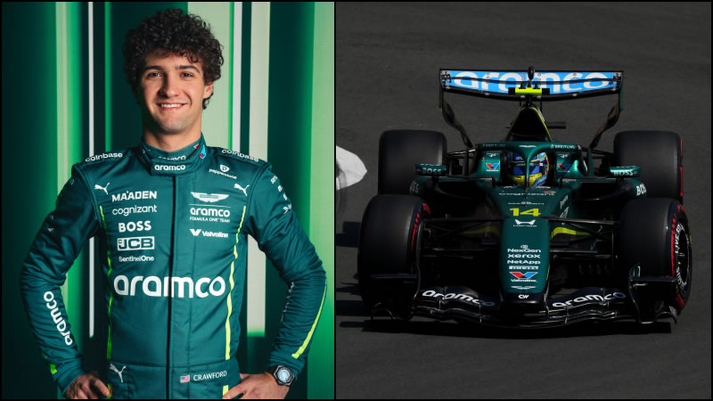 Aston Martin designa a Jak Crawford para las pruebas libres 1 del GP de Japón