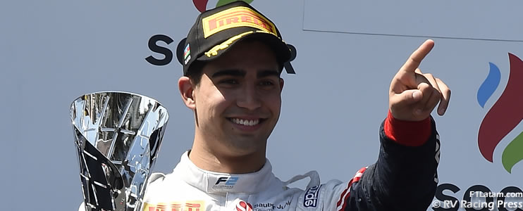 El ecuatoriano Juan Manuel Correa logró el podio en la segunda carrera de F2 en Bakú 