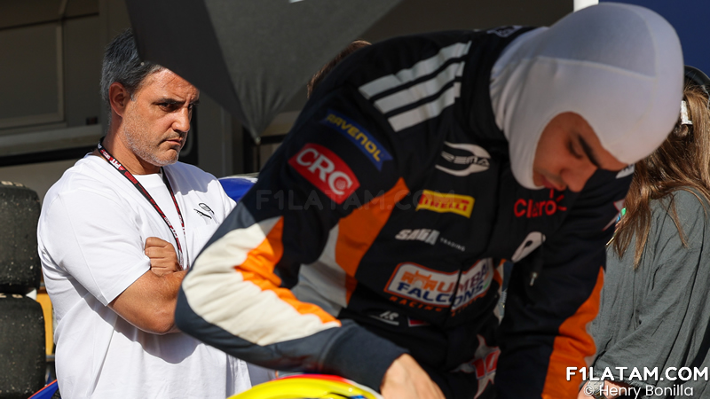 Entrevista con Juan Pablo Montoya tras los podios de Sebastián en F2: 