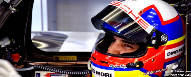 El colombiano Juan Pablo Montoya probó con éxito el Porsche 919 Hybrid en Bahrein
