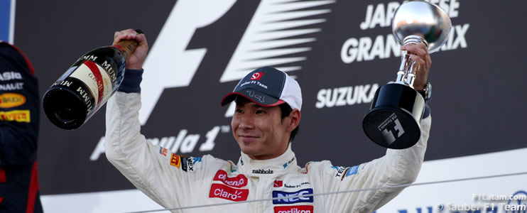 En casa, Kamui Kobayashi logró su primer podium en la F1 - Reporte Carrera - GP de Japón - Sauber