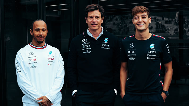 Hamilton y Russell continuarán con Mercedes hasta la temporada 2025 