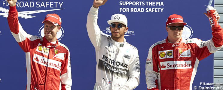 Lewis Hamilton por delante de los Ferrari en Monza - Reporte Clasificación - GP de Italia 