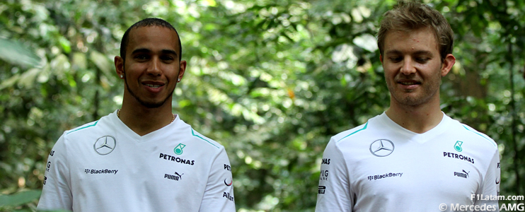 Rosberg y Hamilton: 