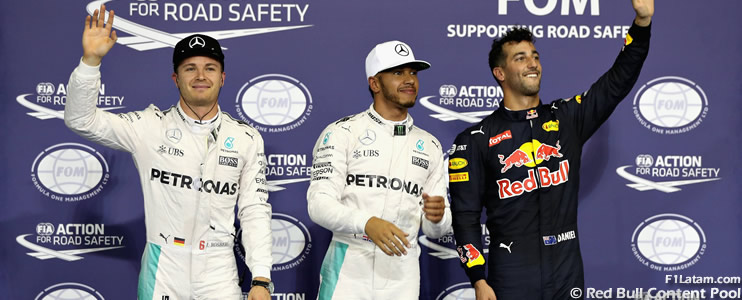 Lewis Hamilton se lleva la pole y Nico Rosberg lo escolta - Reporte Clasificación - GP de Abu Dhabi