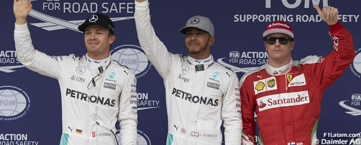 Hamilton le gana a Rosberg la primera batalla moral en Interlagos - Reporte Clasificación - GP de Brasil