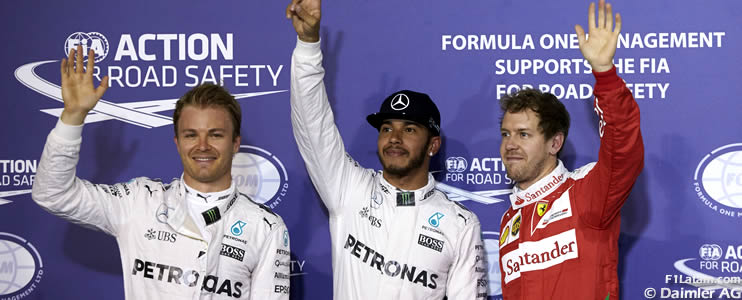 Lewis Hamilton derrota a Nico Rosberg y logra su 51a pole position - Reporte Clasificación - GP de Bahrein