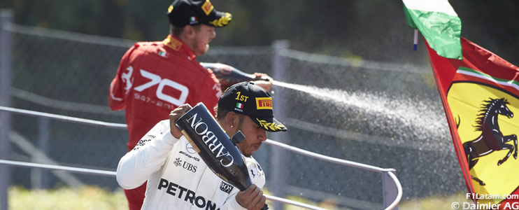 Hamilton se lleva la victoria y es el nuevo líder del campeonato - Reporte Carrera - GP de Italia