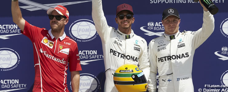Hamilton logra la pole, iguala el registro de Senna y establece récord de pista - Clasificación - GP de Canadá