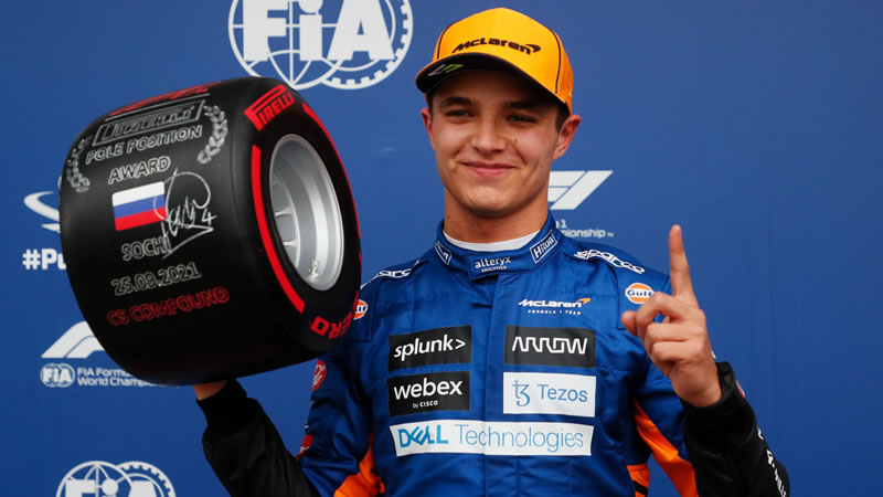 Norris logra su primera pole position en F1 - Reporte Clasificación - GP de Rusia