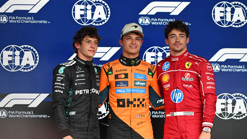 Pole para Norris, Piastri cuarto y sorpresiva eliminación de Verstappen - Reporte Clasificación - GP de Brasil