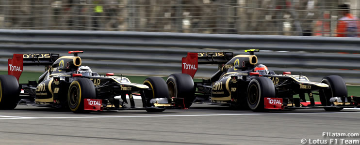 En Bahrein, Räikkönen y Grosjean le brindaron a Lotus la mayor alegría de esta temporada 