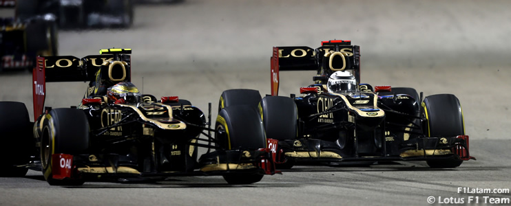 Puntos importantes para Räikkönen y Grosjean - Reporte Carrera - GP de Singapur - Lotus 