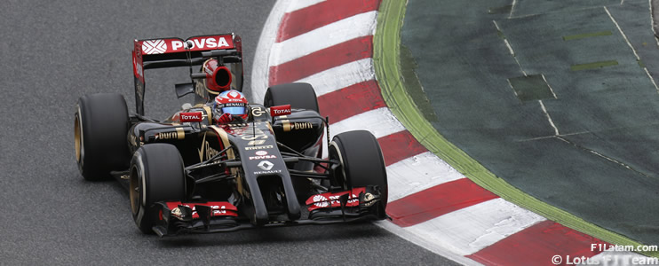 Grosjean logra los primeros puntos del equipo en 2014 - 
Reporte Carrera - GP de España - Lotus 