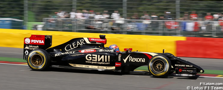 Día complicado para Grosjean y Maldonado - Reporte Carrera - GP de Bélgica - Lotus
