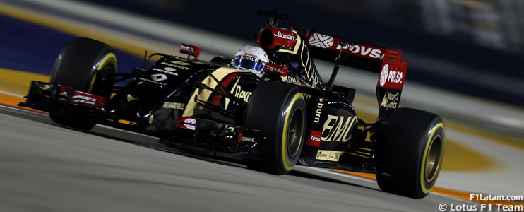 Problemas en los autos de Grosjean y Maldonado - Reporte Clasificación - GP de Singapur - Lotus
