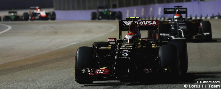 Pastor Maldonado quedó muy cerca de los puntos - Reporte Carrera - GP de Singapur - Lotus
