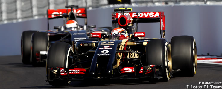 Tarde complicada para Grosjean y Maldonado - Reporte Carrera - GP de Rusia - Lotus
