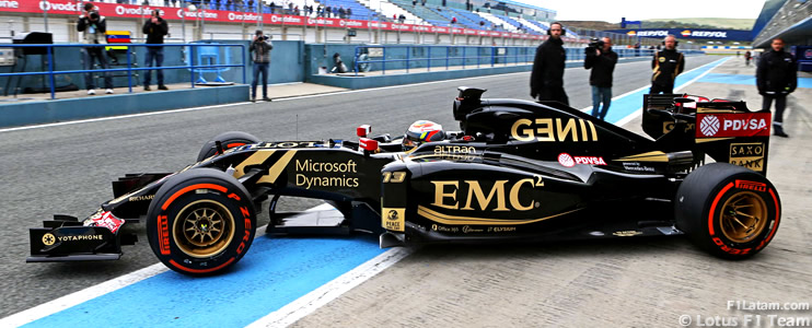 Maldonado: "Las sensaciones con el nuevo Lotus E23 Hybrid fueron bastante positivas"
